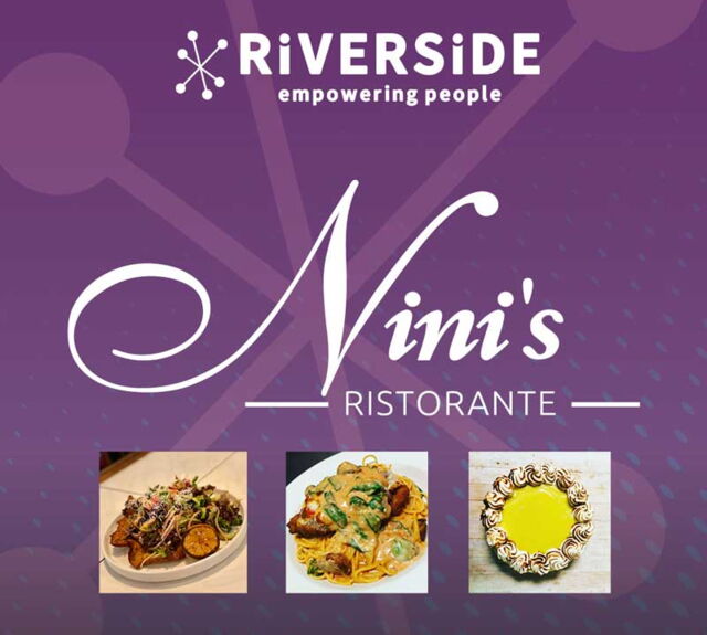 Riverside night at Nini's Ristorante graphic